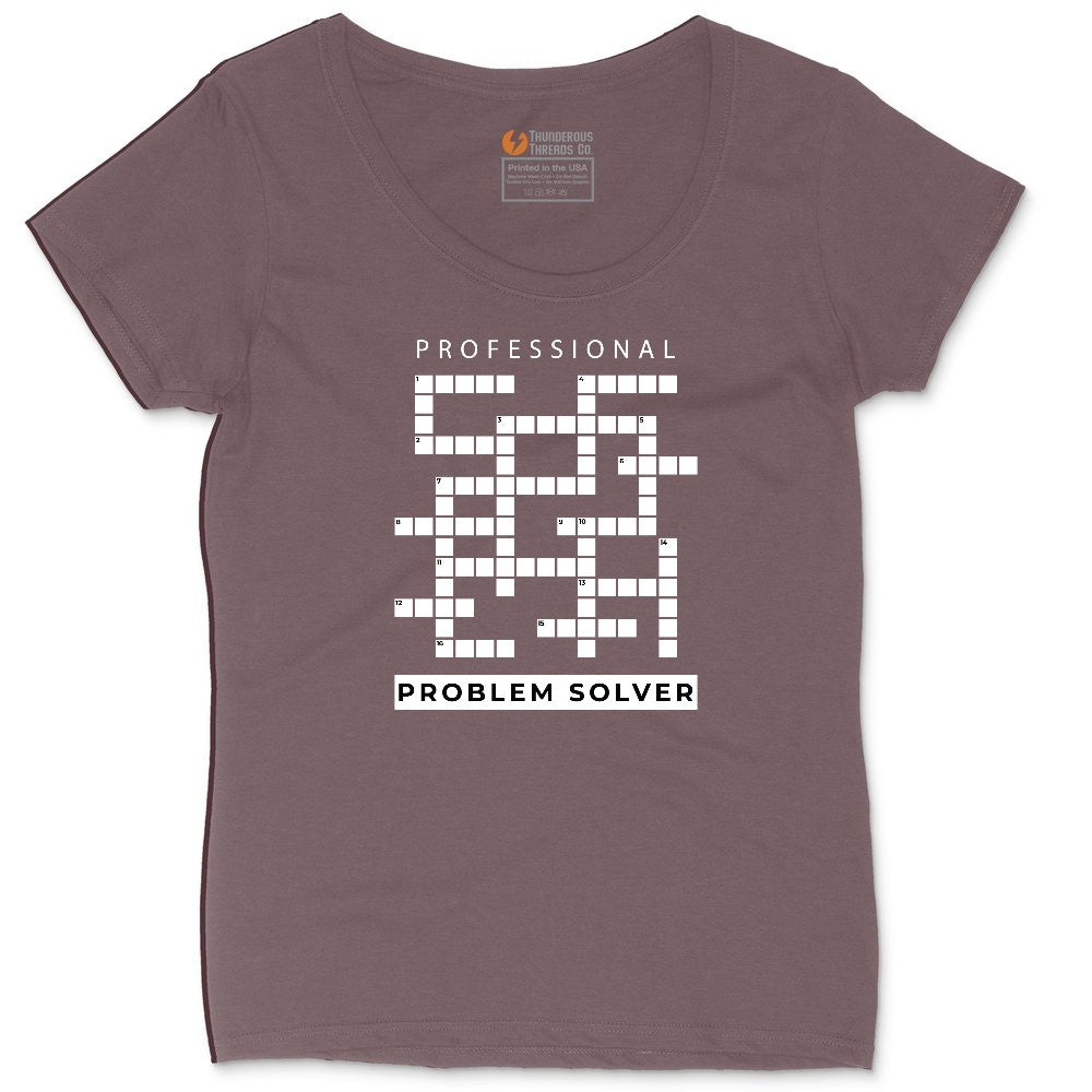 Professional Problem Solver Ladies Curvy Tee - Sangria Blackout