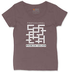 Professional Problem Solver Ladies Curvy Tee - Sangria Blackout