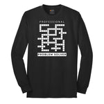 Professional Problem Solver - Mens & Ladies T-Shirt Long Sleeve Tee - Jet Black