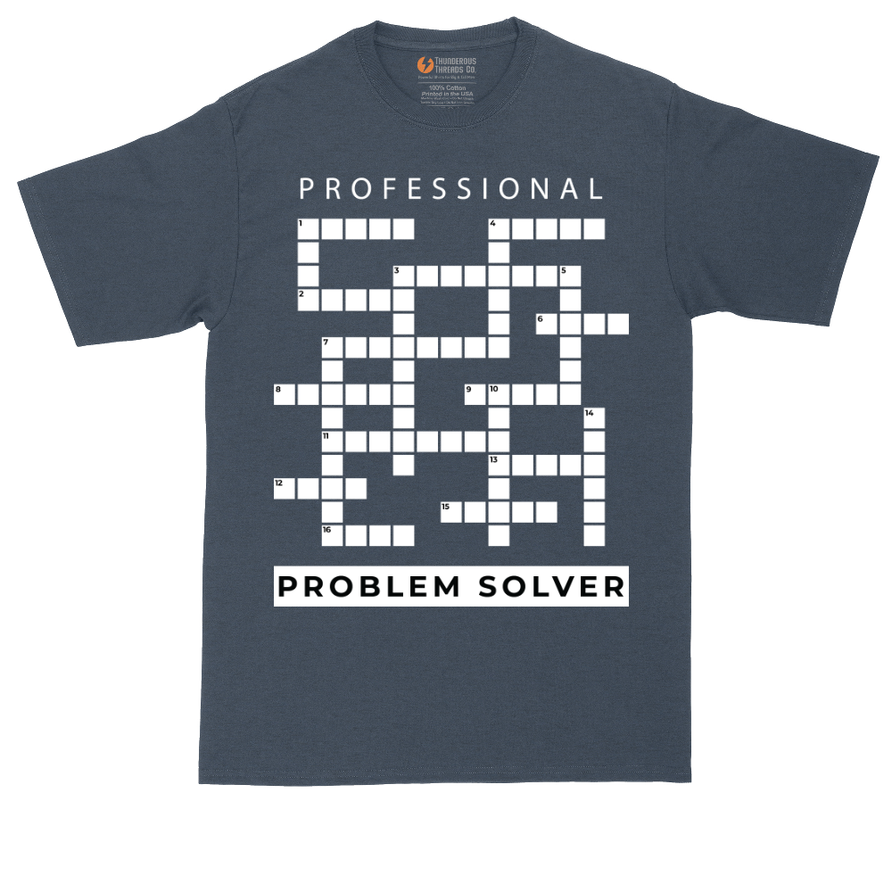 Professional Problem Solver tall t-shirt for men in Heather Navy