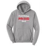 Proud Football Dad Hoodie - Athletic Heather