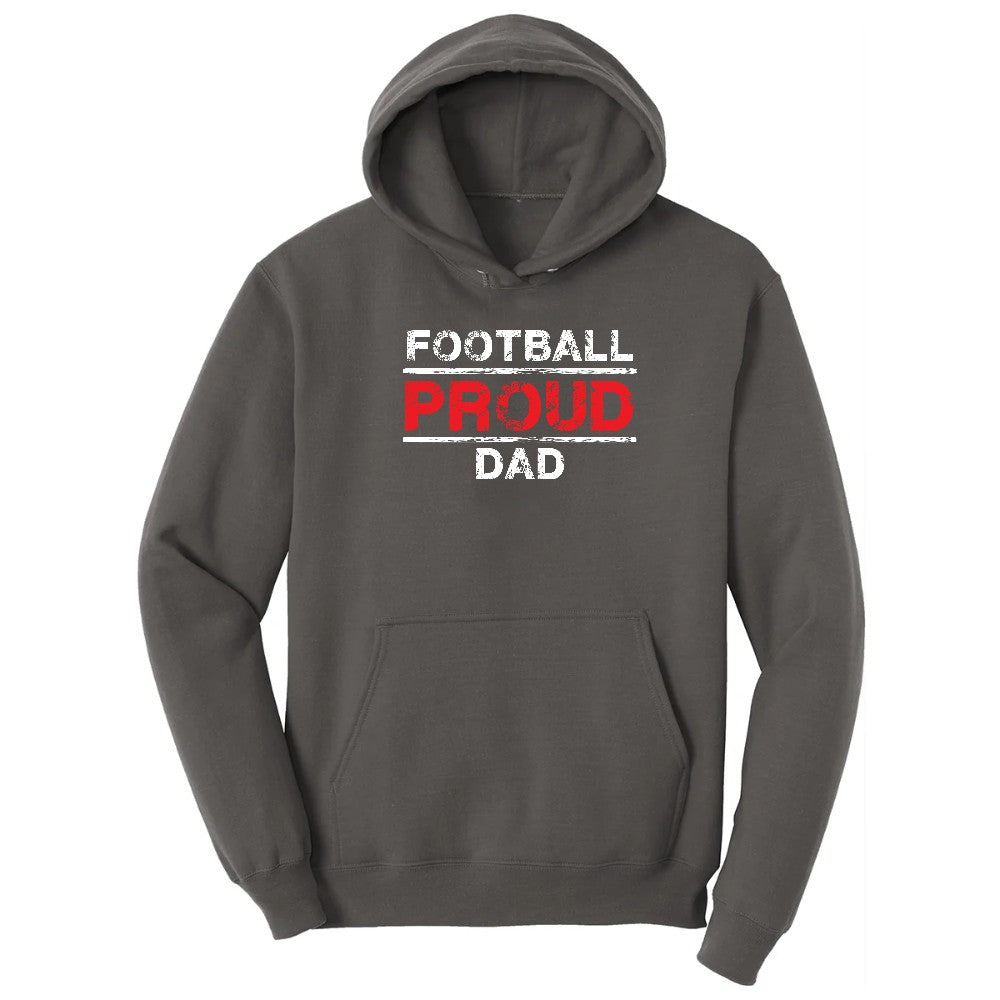 Proud Football Dad Hoodie - Charcoal