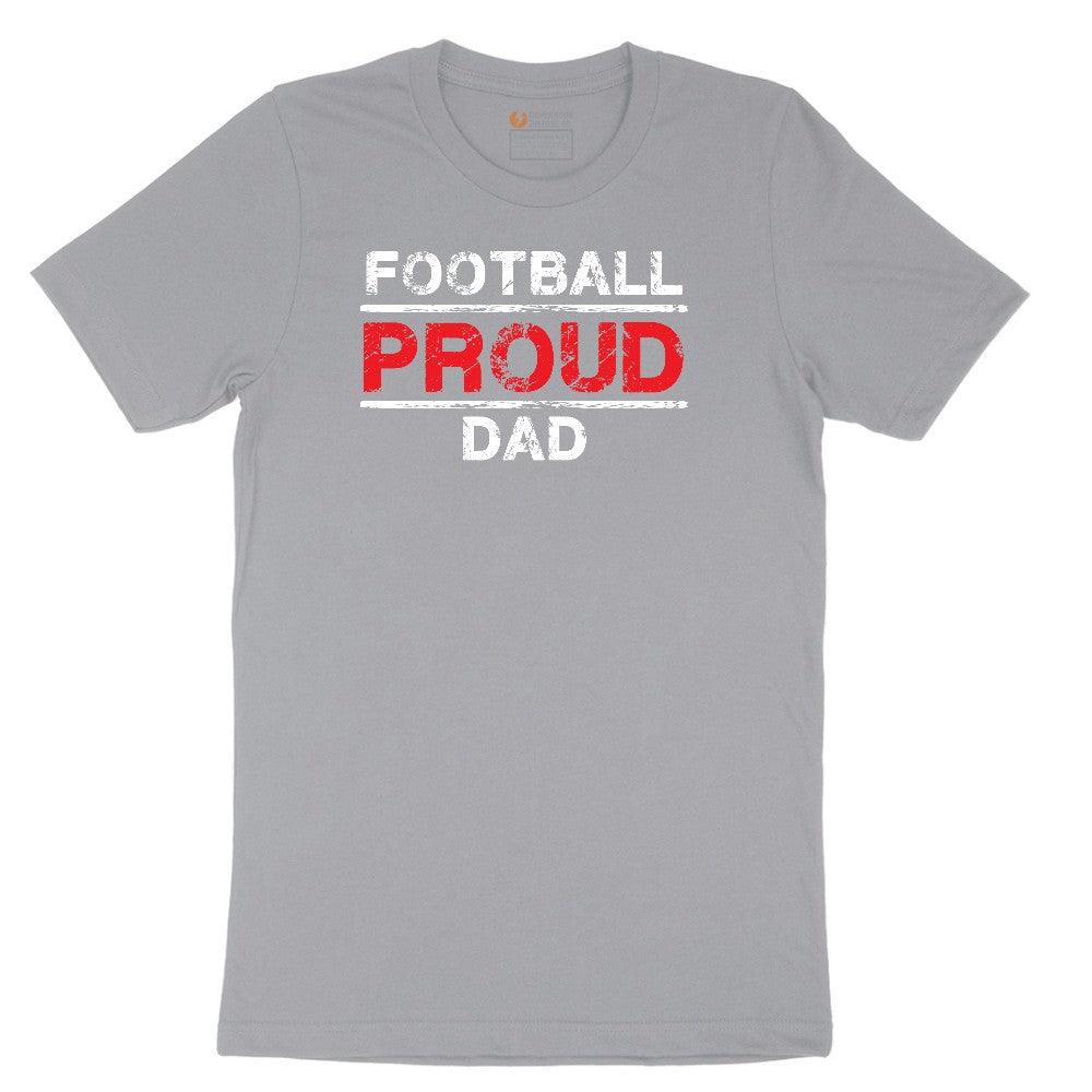 Proud Football Dad Short Sleeve Tee - Athletic Heather Grey