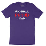 Proud Football Dad Short Sleeve Tee - Team Purple