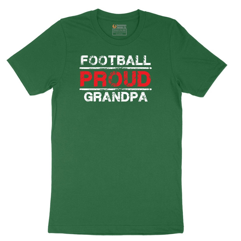 Proud Football Grandpa Short Sleeve Tee - Athletic Kelly