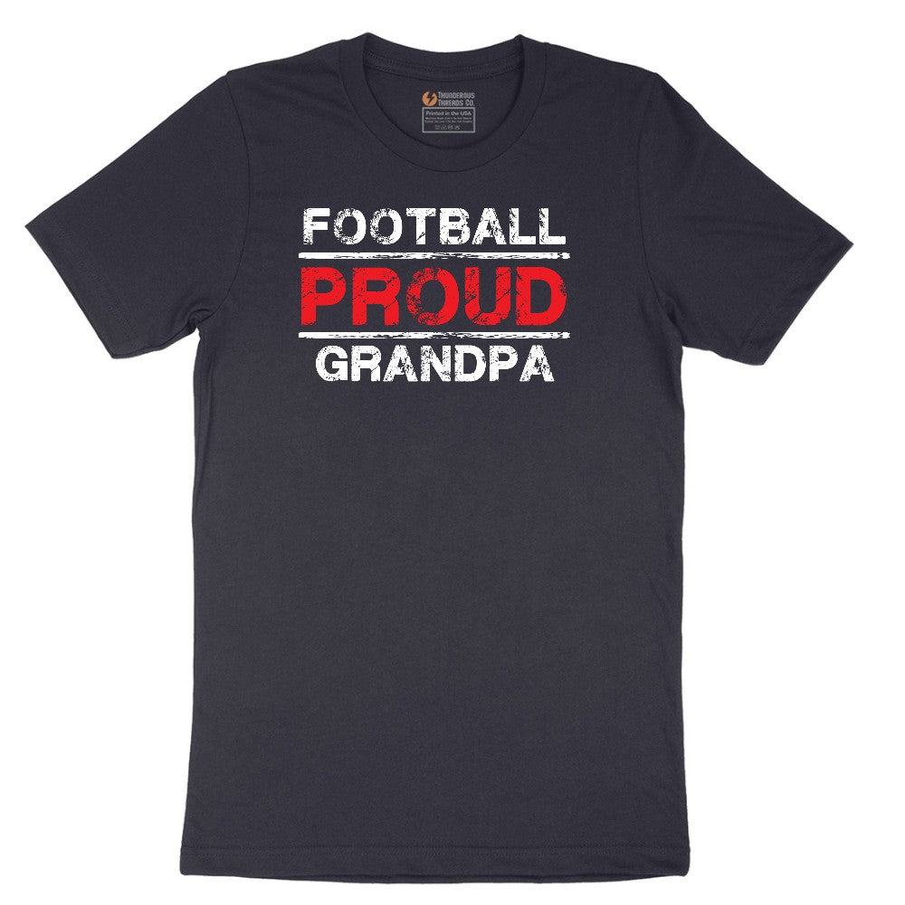 Proud Football Grandpa Short Sleeve Tee - Deep Navy