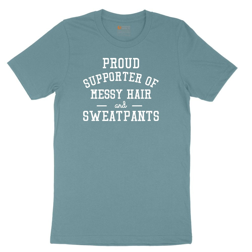 Proud Supporter of Messy Hair and Sweatpants Ladies Short Sleeve Tee - Surf Blackout