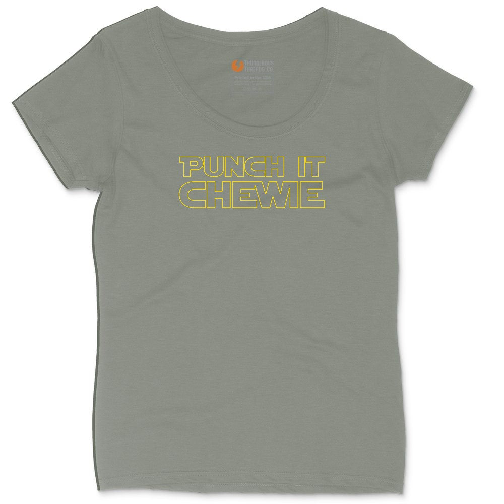 Punch It Chewie Ladies Curvy Tee - Bamboo Blackout