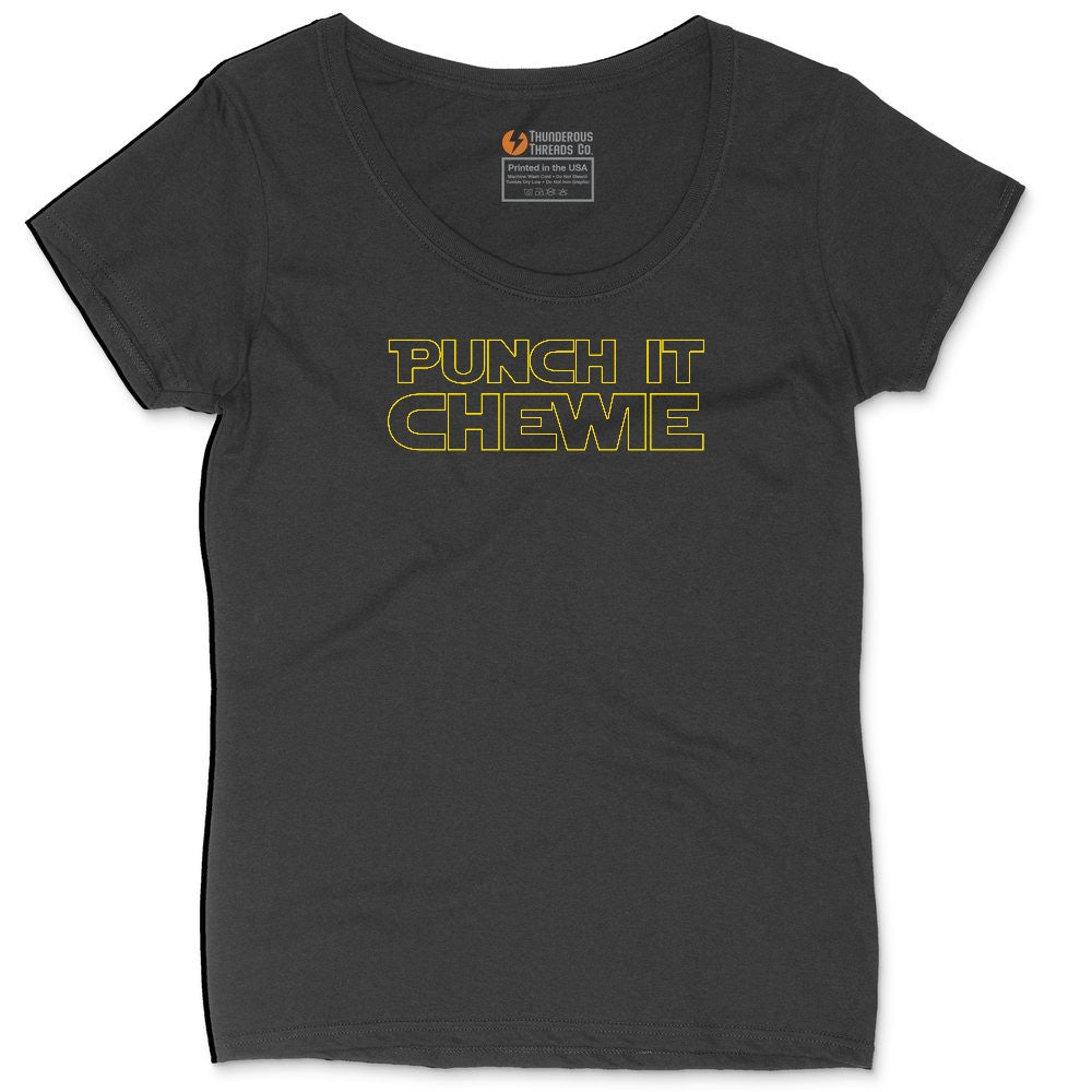 Punch It Chewie Ladies Curvy Tee - Black