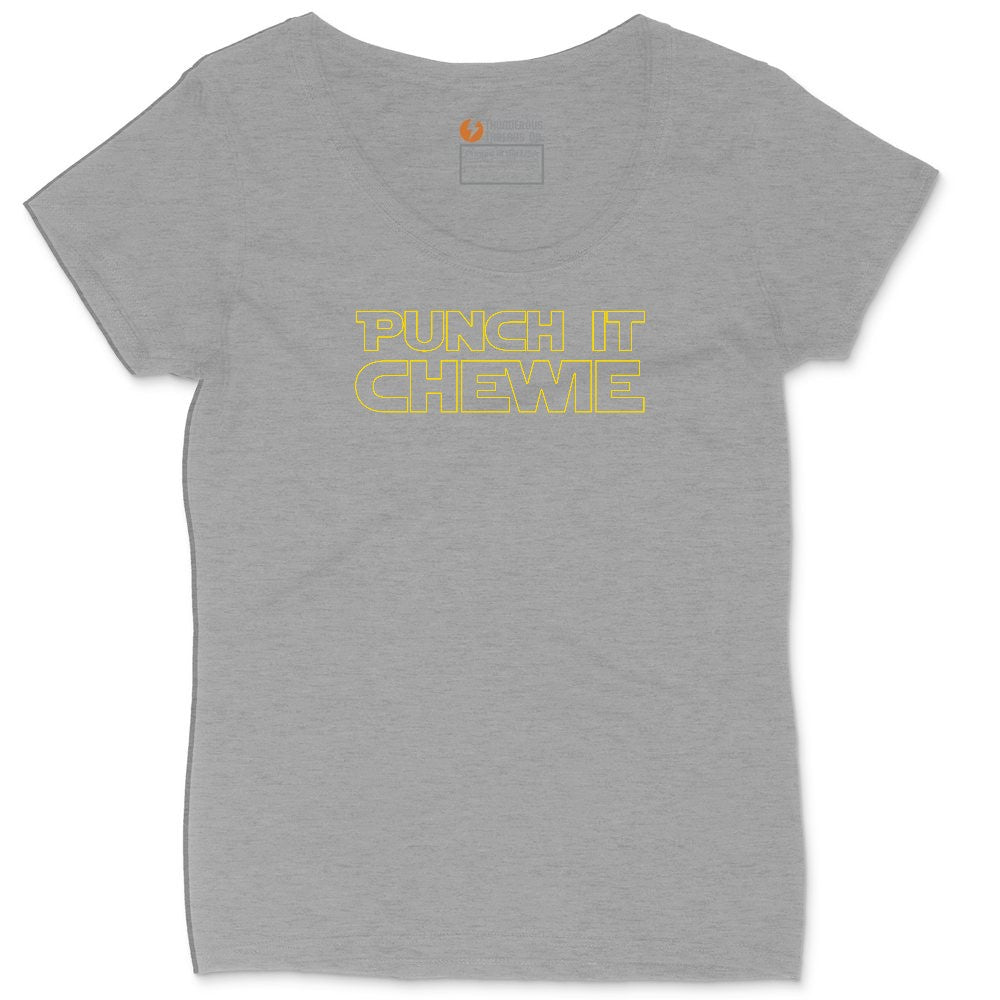 Punch It Chewie Ladies Curvy Tee - Granite Heather