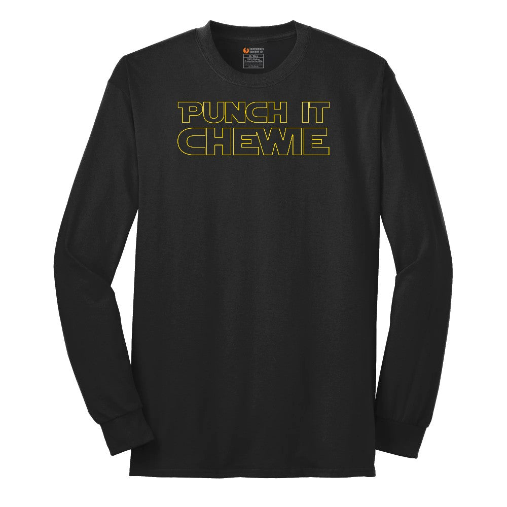 Punch It Chewie Long Sleeve Tee - Jet Black