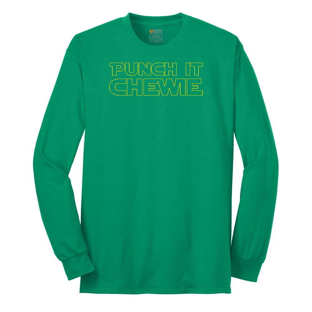 Punch It Chewie Long Sleeve Tee - Kelly Green