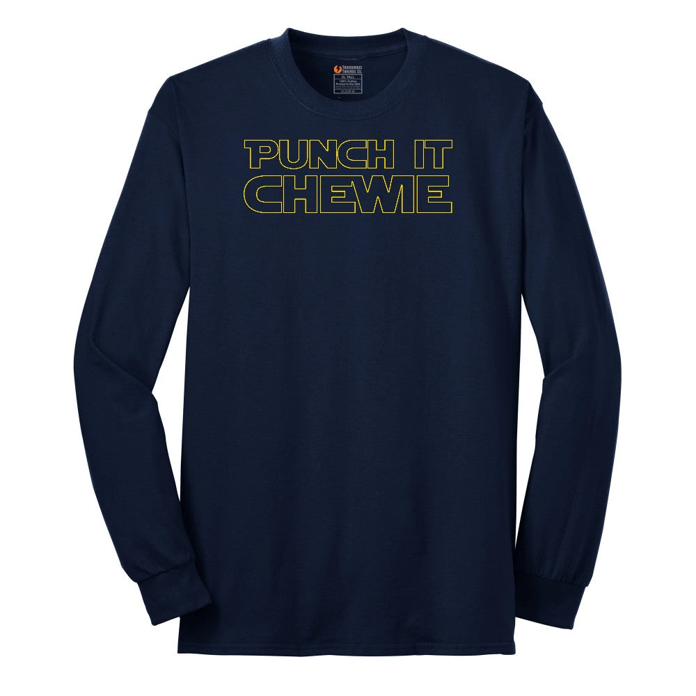 Punch It Chewie Long Sleeve Tee - Navy