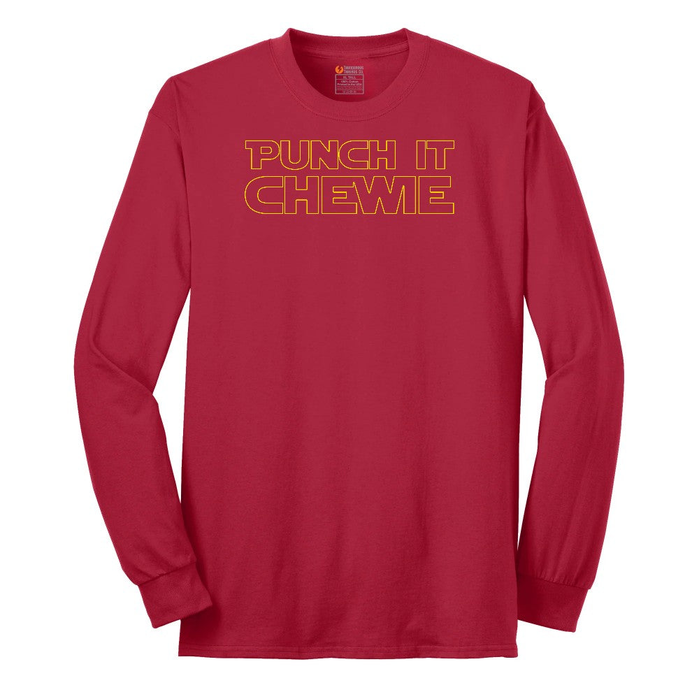 Punch It Chewie Long Sleeve Tee - Red