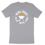 Real Dads Play with Fire Short Sleeve Tee - Athletic Heather Grey