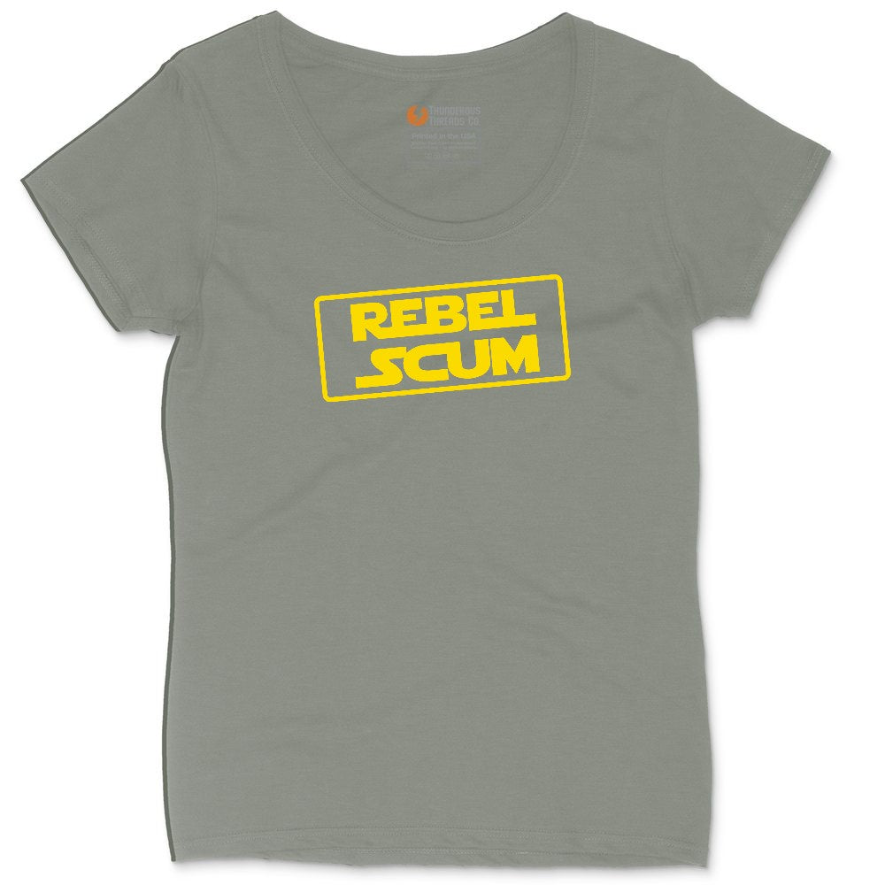 Rebel Scum Ladies Curvy Tee - Bamboo Blackout