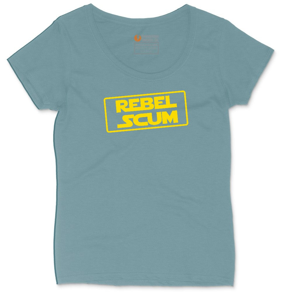 Rebel Scum Ladies Curvy Tee - Surf Blackout