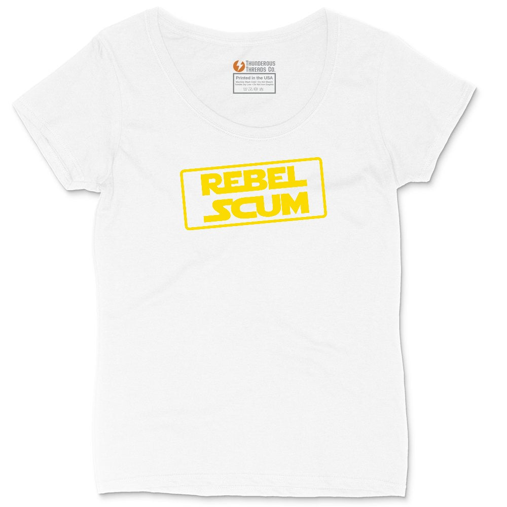 Rebel Scum Ladies Curvy Tee - White