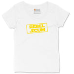 Rebel Scum Ladies Curvy Tee - White