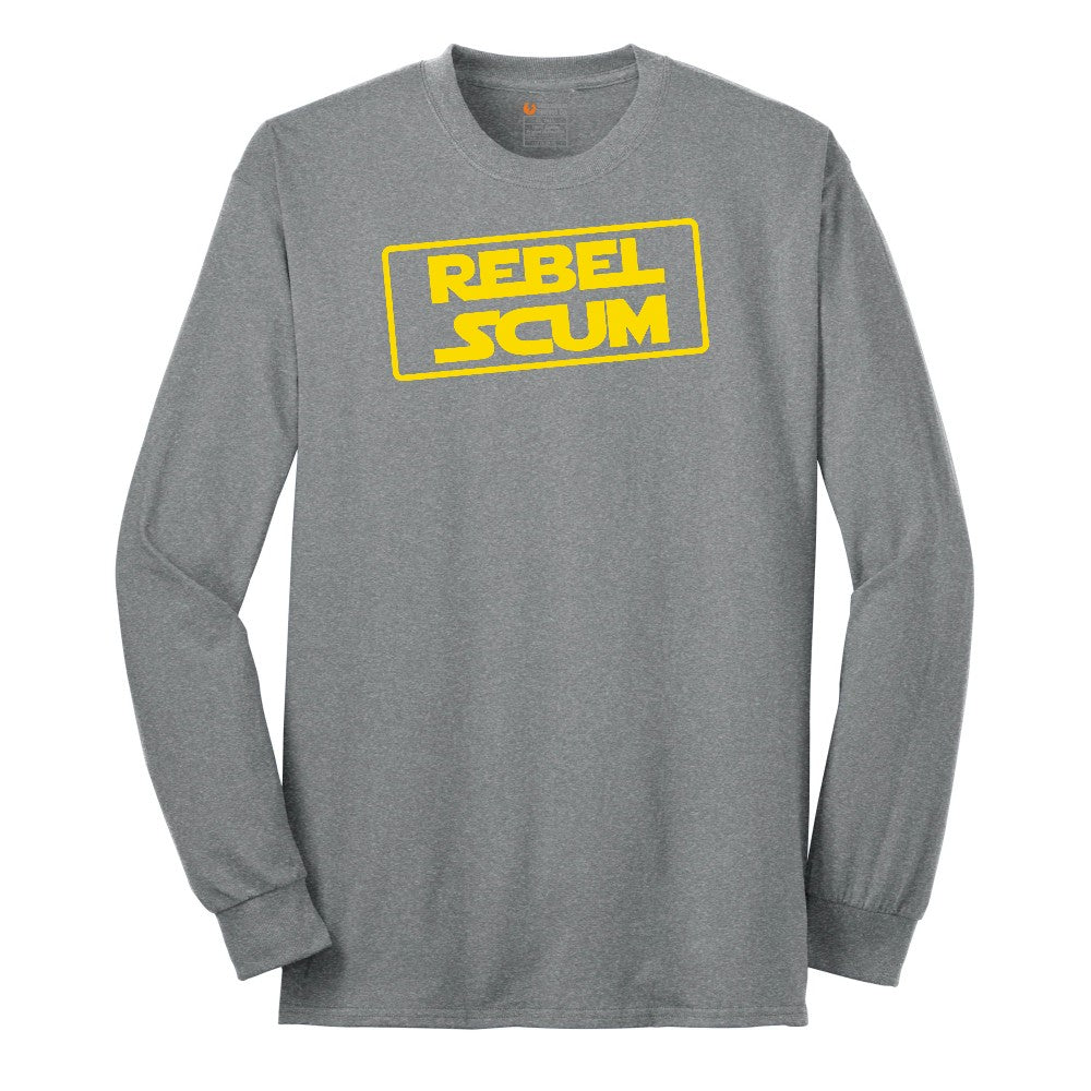 Rebel Scum Long Sleeve Tee - Athletic Grey