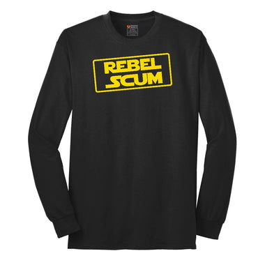 Rebel Scum Long Sleeve Tee - Jet Black