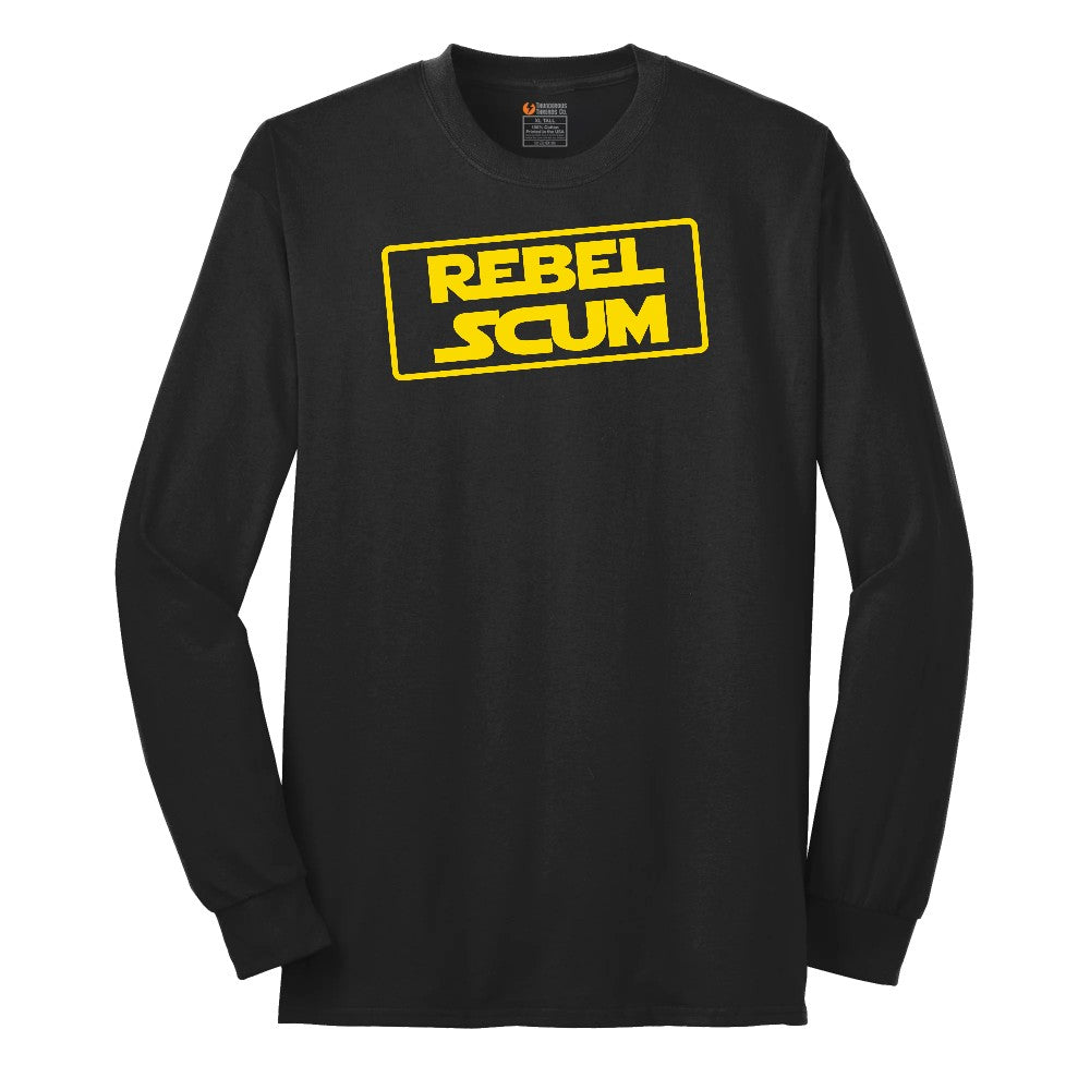 Rebel Scum Long Sleeve Tee - Jet Black