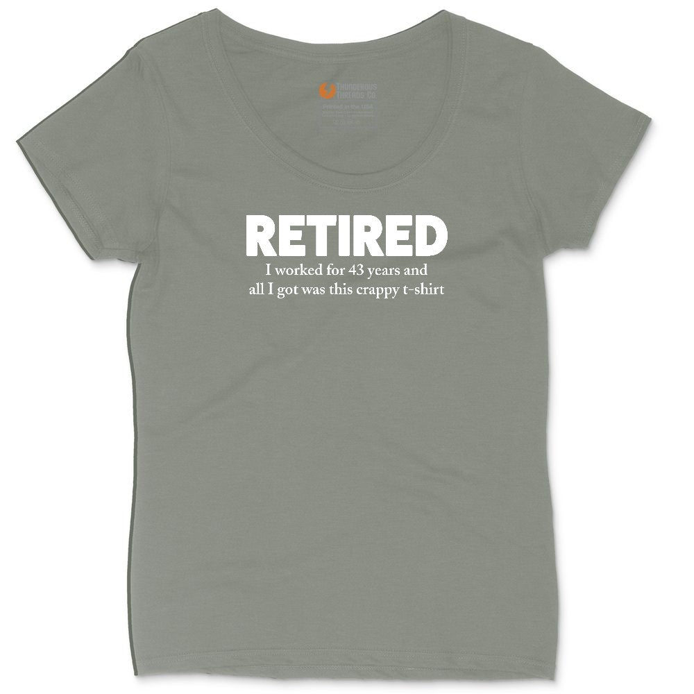 Retired Crappy Ladies Curvy Tee - Bamboo Blackout