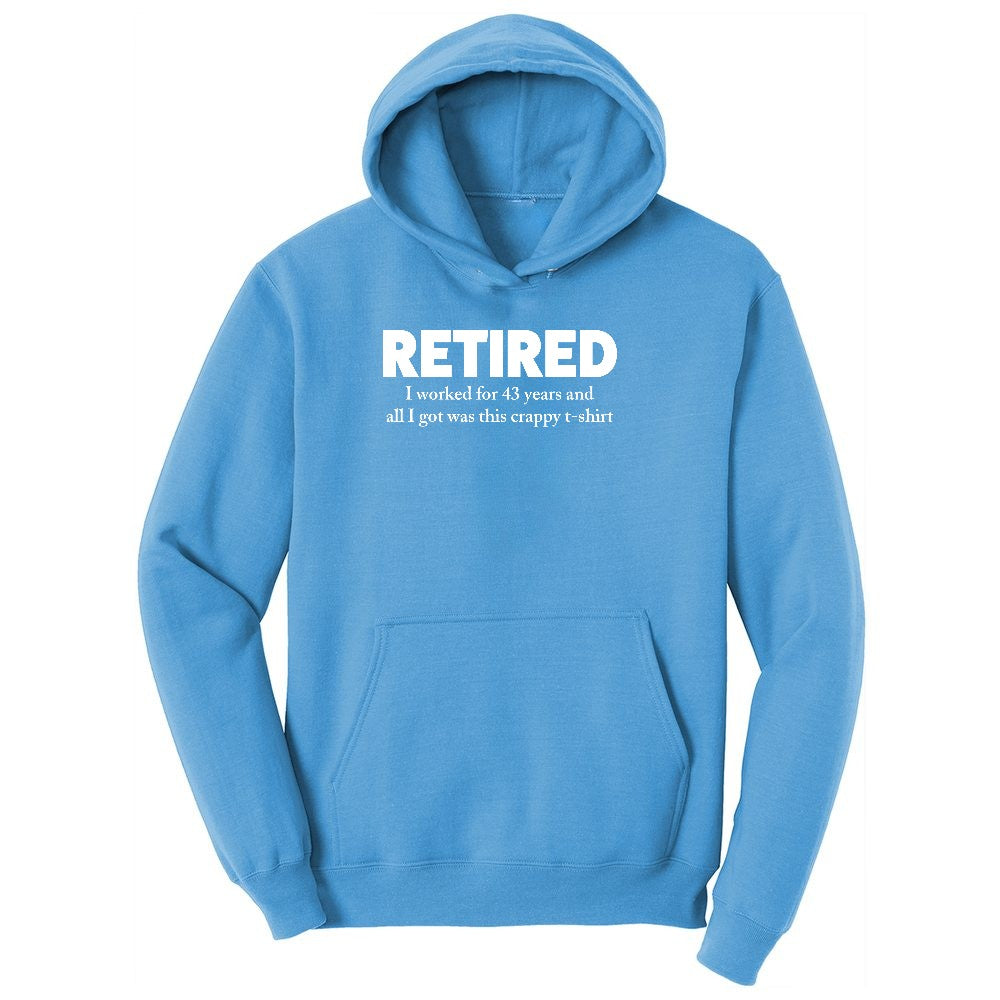 Retired Crappy Ladies Hoodie - Aquatic Blue