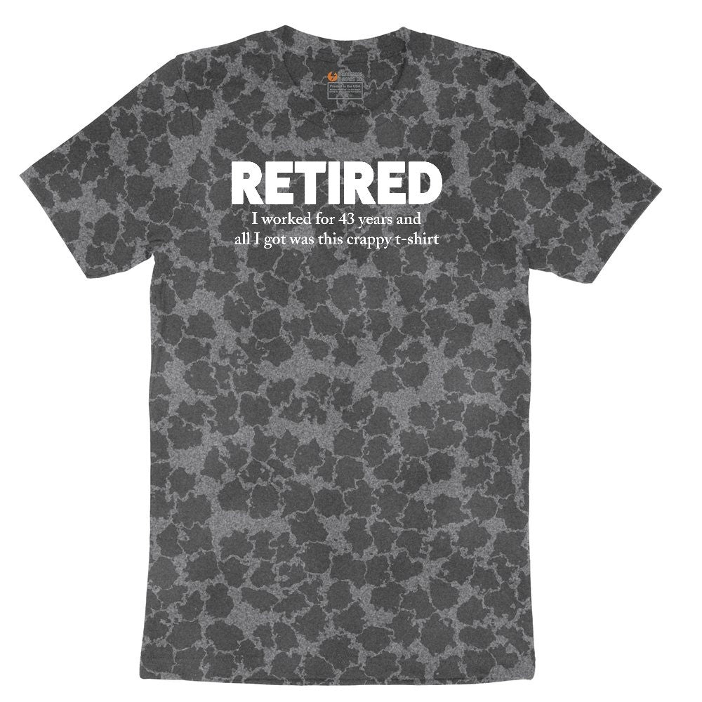 Retired Crappy Ladies Short Sleeve Tee - Black Leopard