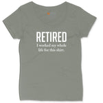 Retired Ladies Curvy Tee - Bamboo Blackout