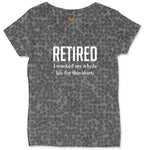 Retired Ladies Curvy Tee - Black Leopard