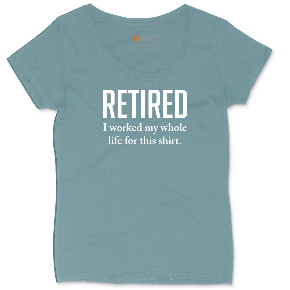 Retired Ladies Curvy Tee - Surf Blackout