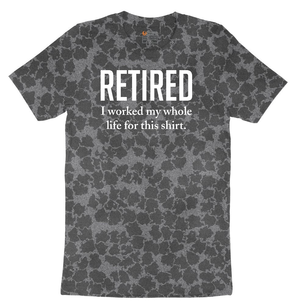 Retired Ladies Short Sleeve Tee - Black Leopard