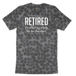 Retired Ladies Short Sleeve Tee - Black Leopard