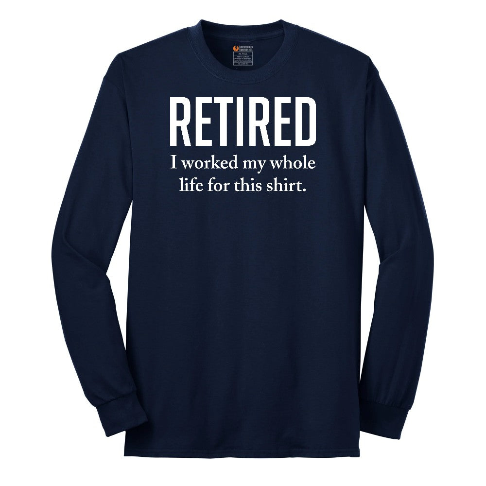 Retired Long Sleeve Tee - Navy