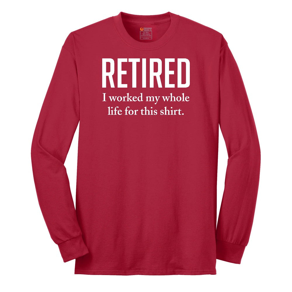 Retired Long Sleeve Tee - Red