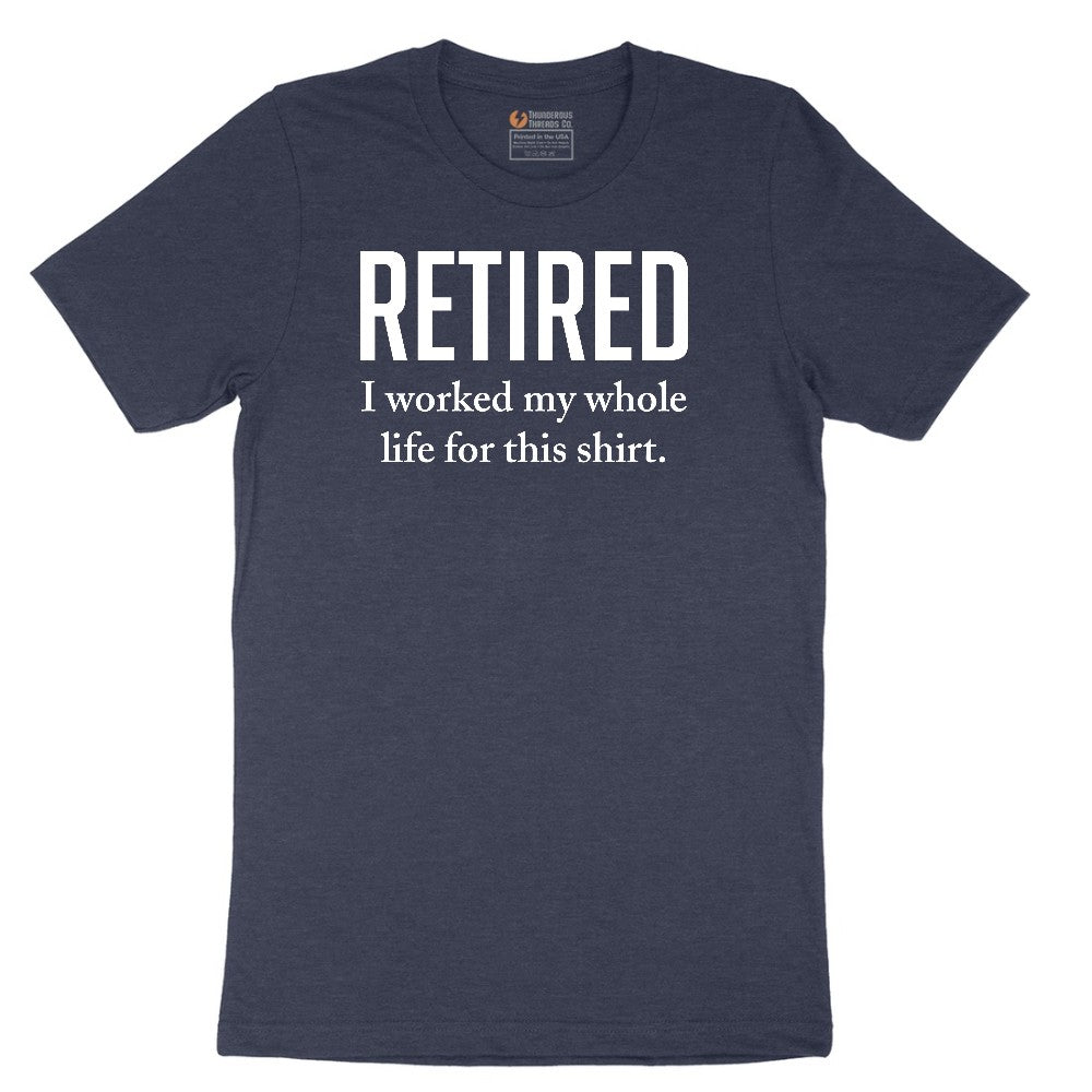 Retired Short Sleeve Tee - Heather Navy