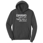 Retired Young at Heart Ladies Hoodie - Dark Heather Grey