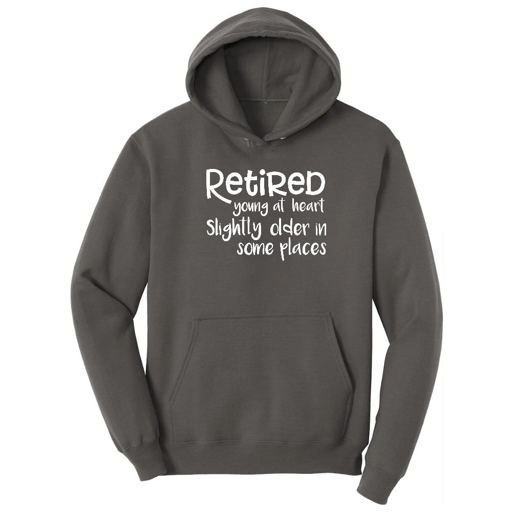 Retired Young at Heart Hoodie - Charcoal