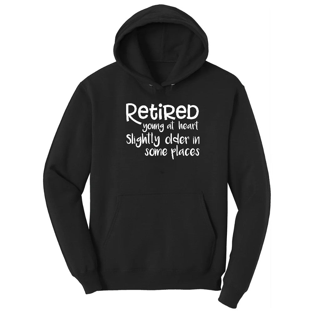 Retired Young at Heart Hoodie - Jet Black