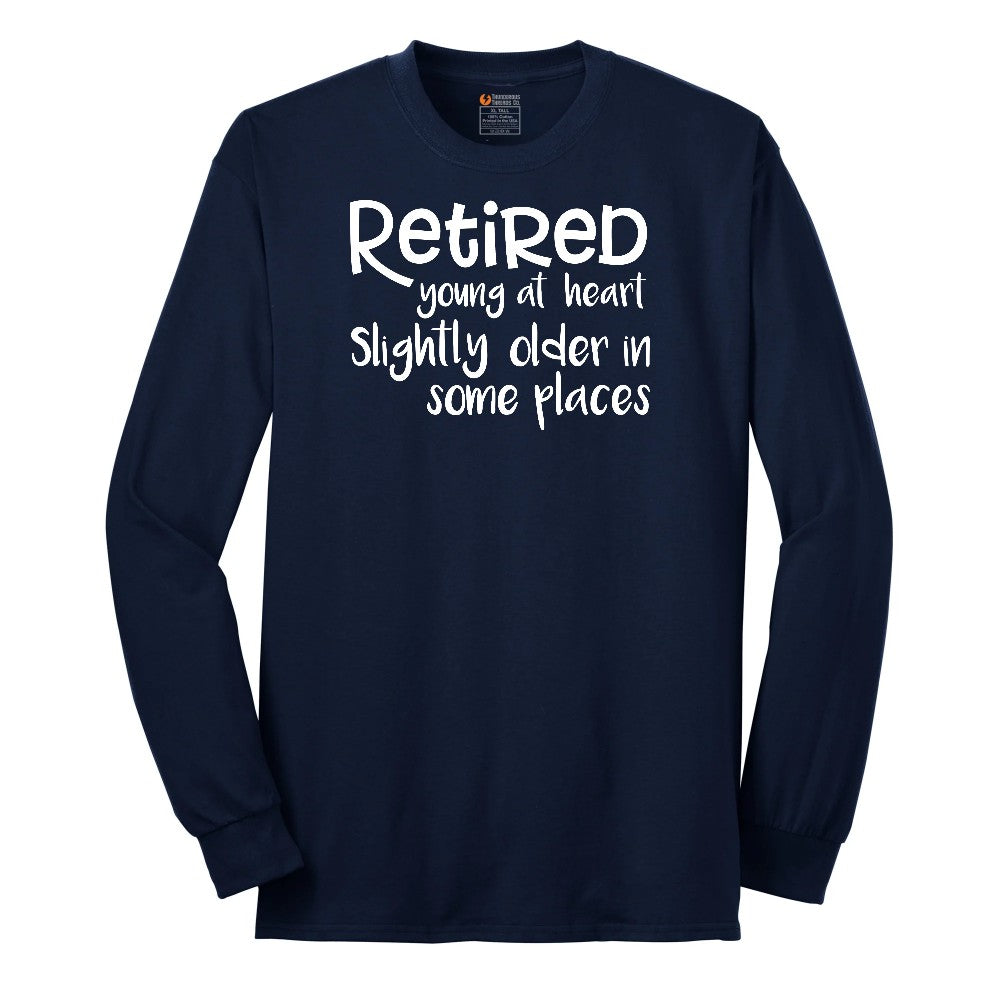 Retired Young at Heart Long Sleeve Tee - Navy