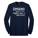 Retired Young at Heart Long Sleeve Tee - Navy