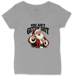 Retro Funny Christmas Santa Claus Sublimation Ladies Curvy Tee - Granite Heather