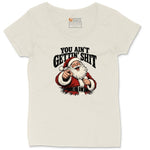 Retro Funny Christmas Santa Claus Sublimation Ladies Curvy Tee - Natural Heather