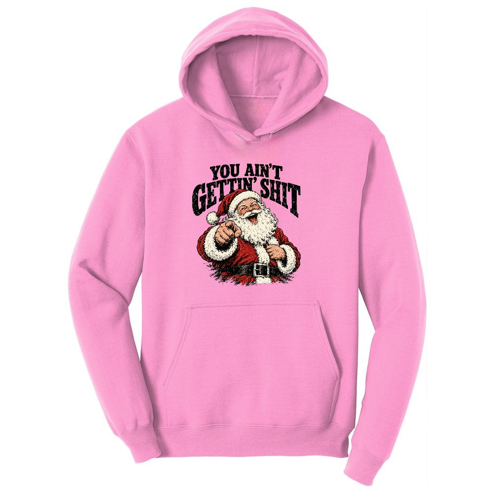 Retro Funny Christmas Santa Claus Sublimation Ladies Hoodie - Candy Pink