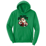 Retro Funny Christmas Santa Claus Sublimation Ladies Hoodie - Kelly Green