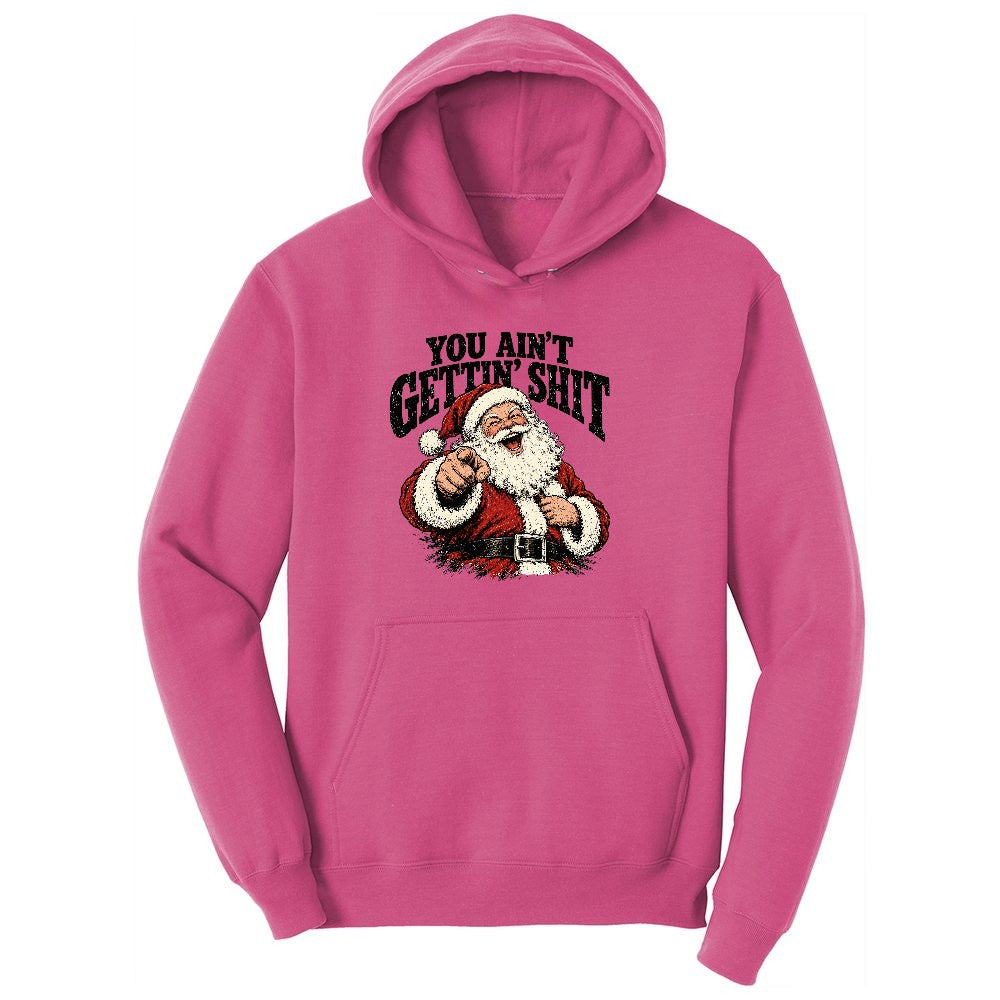 Retro Funny Christmas Santa Claus Sublimation Ladies Hoodie - Sangria