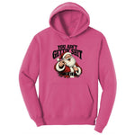 Retro Funny Christmas Santa Claus Sublimation Ladies Hoodie - Sangria