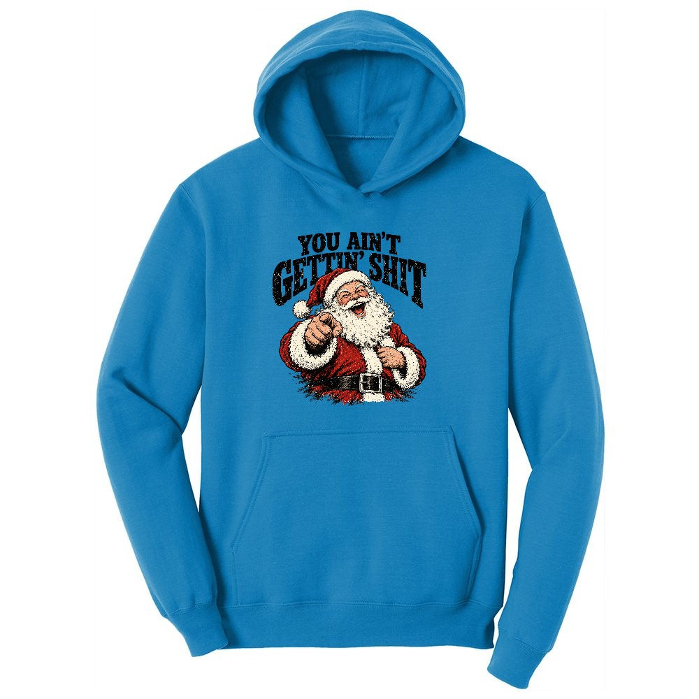Retro Funny Christmas Santa Claus Sublimation Ladies Hoodie - Sapphire