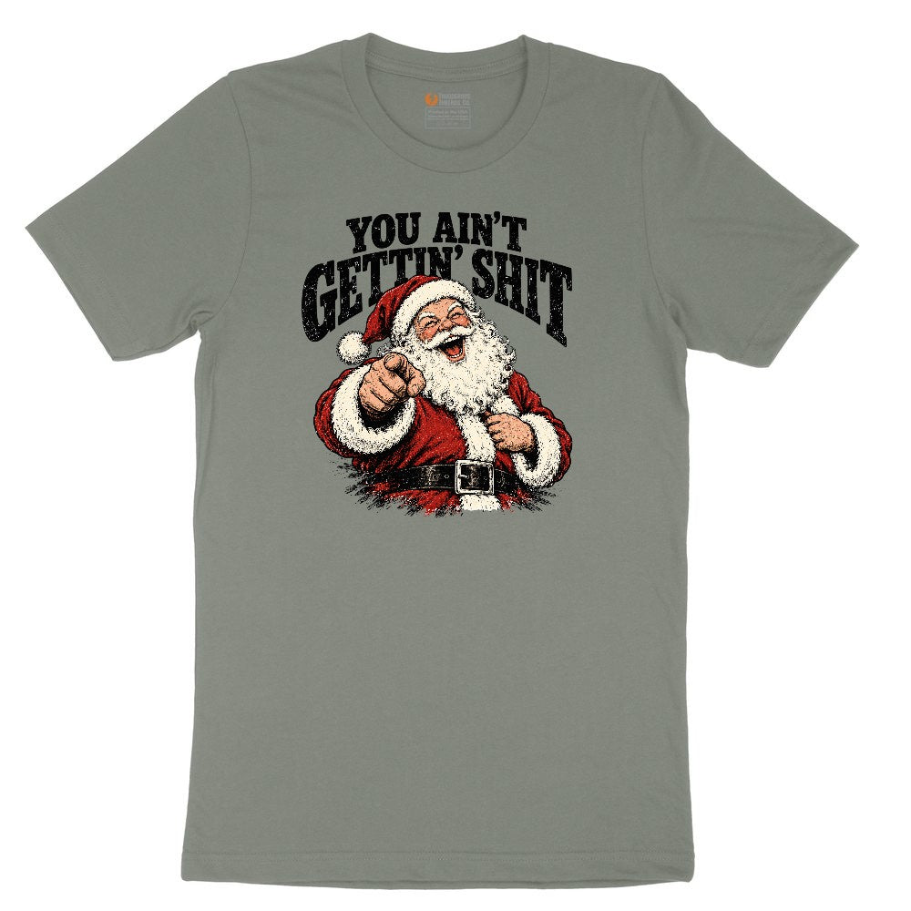 Retro Funny Christmas Santa Claus Sublimation Ladies Short Sleeve Tee - Bamboo Blackout